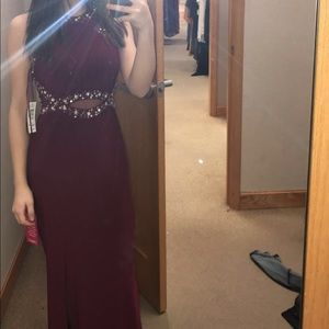 wine red prom dress!!